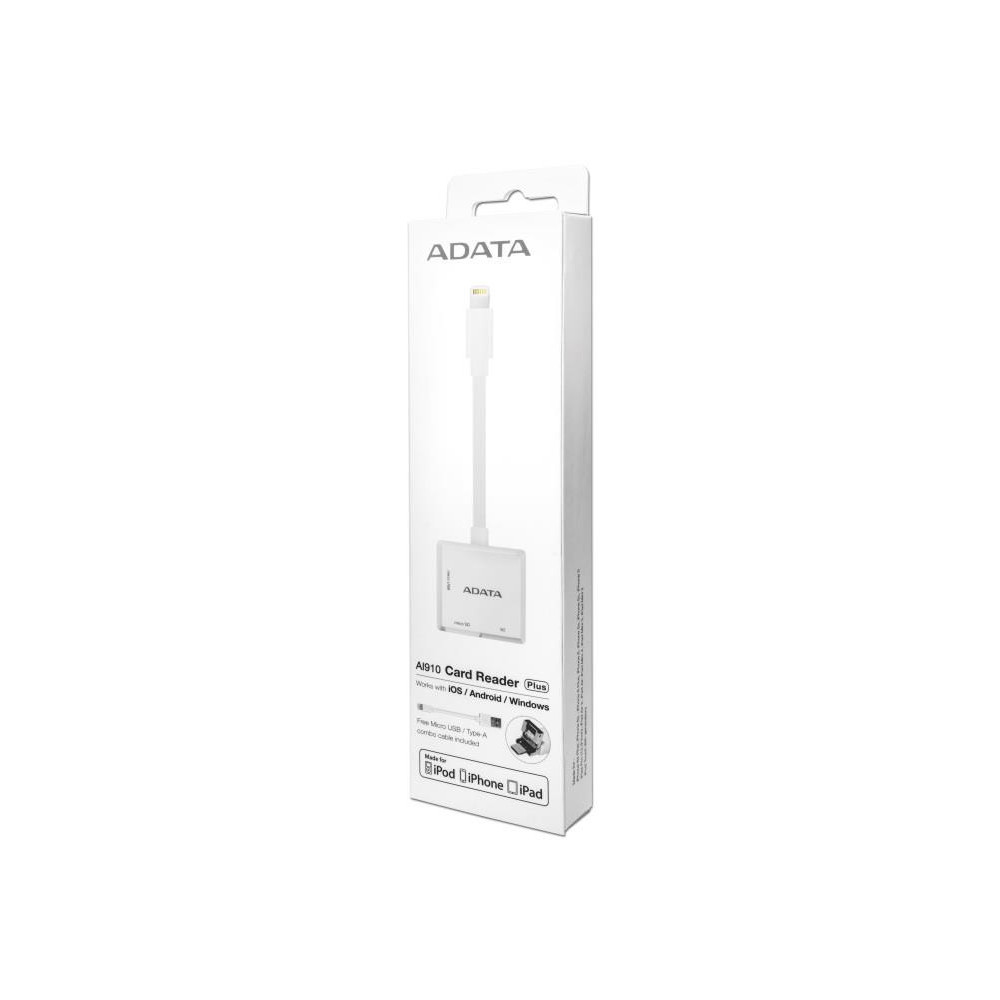 ADADF030206 Adaptateur SD MicroSD vers Apple (Lightning) Blanc