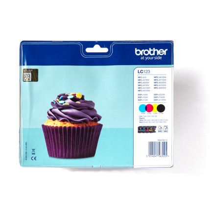 BROCO021259 Encre Brother Multipack LC123 Black + 3 couleurs