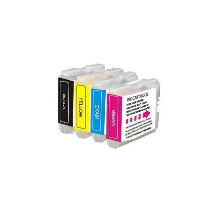 BROCO021380 Encre Brother Multipack LC121 Black + 3 couleurs
