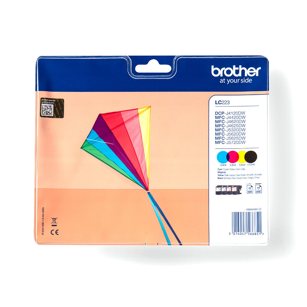 BROCO023430 Encre Brother Multipack LC-223VALBP Black + 3 couleurs BROCO023430 Encre Brother Multipack LC-223VALBP Black + 3 couleurs