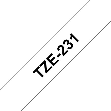 BROETI25879 TZE-231 Ruban 12mm Noir Blanc