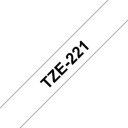 BROETI25880 TZE-221 Ruban 9mm Noir Blanc