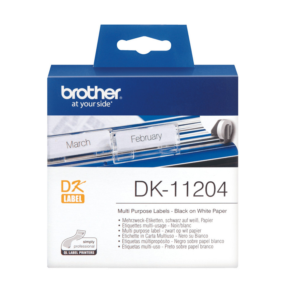 BROETI27046 BROTHER DK11204 17X54mm 400 Etiquettes