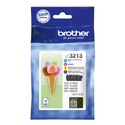 BROCO031305 Brother Multipack LC-3213XLVAL BK+3 Couleurs