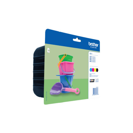 BROCO031456 Encre Brother Multipack LC-221VALBP Black + 3 couleurs