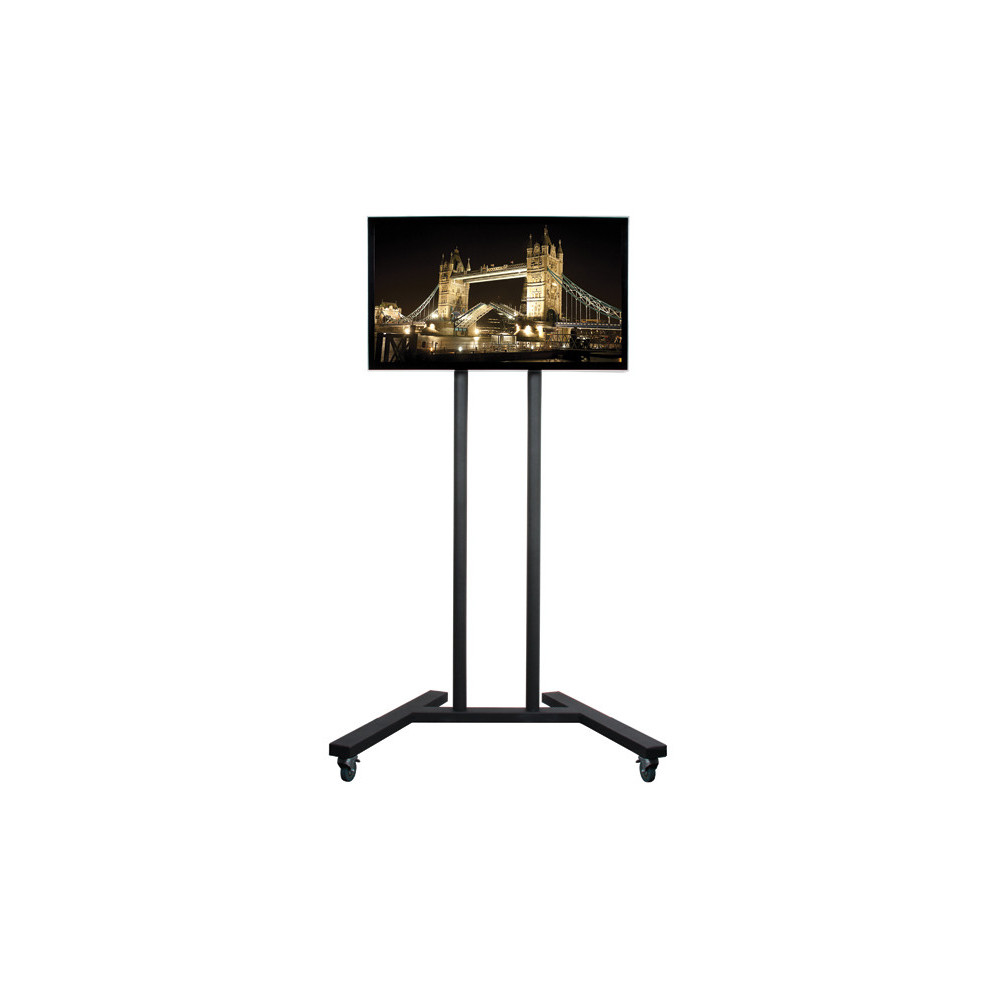 BTEEC035227 Grand chariot universel pour écrans plats   support au sol (VESA 800 x 600) - 1.8m Ø50mm Poles - Noir - Gar10ans