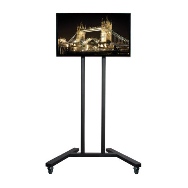 BTEEC035227 Grand chariot universel pour écrans plats   support au sol (VESA 800 x 600) - 1.8m Ø50mm Poles - Noir - Gar10ans