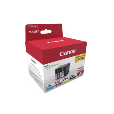 CANCO023607 MutPack Encre PGI-2500XL Noire + 3 Couleurs CMY