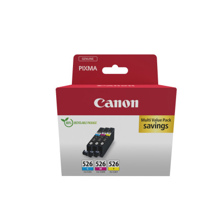 CANCO015472 Pack Encre CLI-526 3 Couleurs Cyan Magenta Yellow