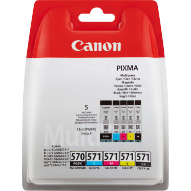 CANCO024829 MultiPack PGI-570 + CLI-571 BK+CMY