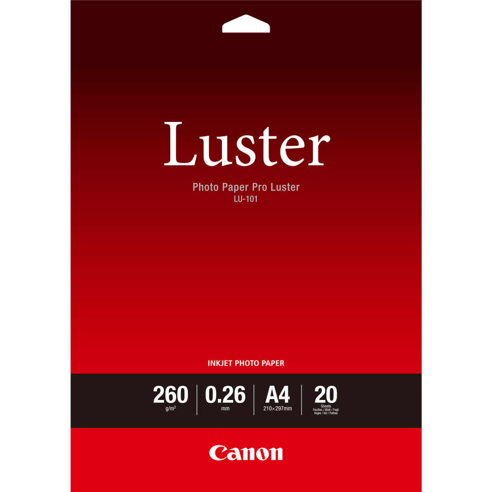 CANPA031319 CANON Papier LU-101 A4 20 feuilles 260g m2 CANPA031319 CANON Papier LU-101 A4 20 feuilles 260g m2