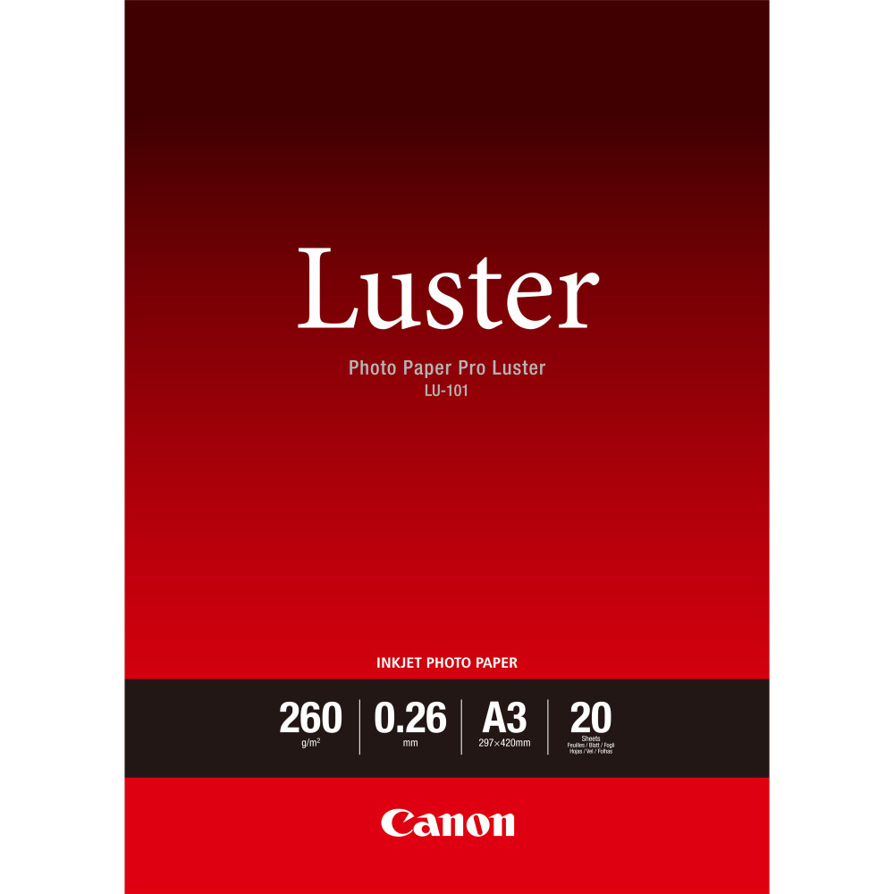 CANPA031321 CANON Papier LU-101 A3 20 feuilles 260g m2 CANPA031321 CANON Papier LU-101 A3 20 feuilles 260g m2