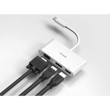 DLIAEX34782 DUB-V310 - Adaptateur vidéo - DisplayPort   HDMI   VGA - USB-C (M) pour HD-15 (