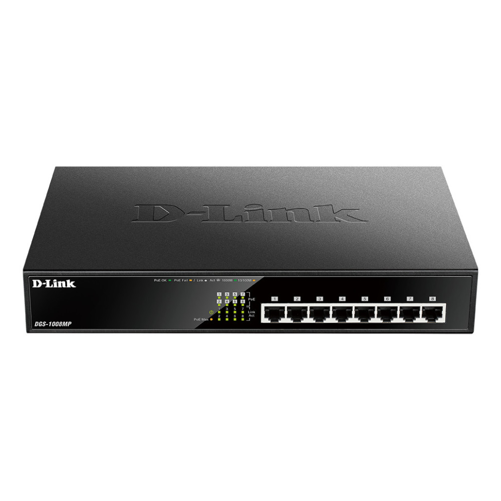 DLISW027225 DGS-1008MP Switch Gb 8P POE+ budget 140W DLISW027225 DGS-1008MP Switch Gb 8P POE+ budget 140W