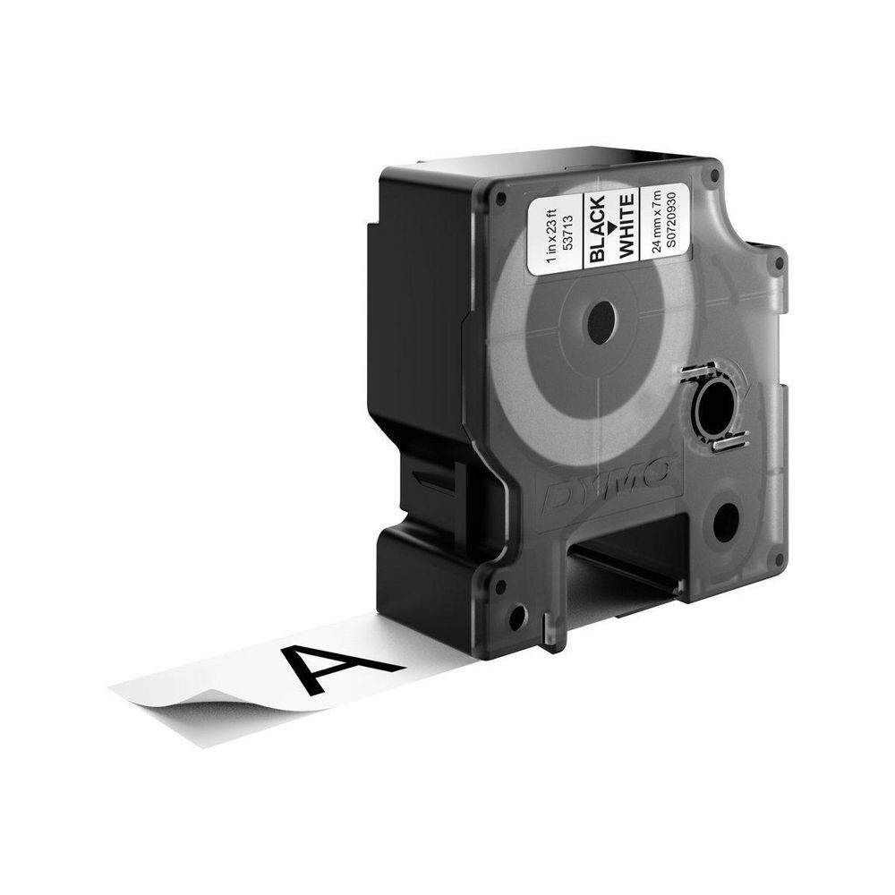 DYMETI08132 Cassette Ruban D1 Noir Blanc 24mm x 7m DYMETI08132 Cassette Ruban D1 Noir Blanc 24mm x 7m