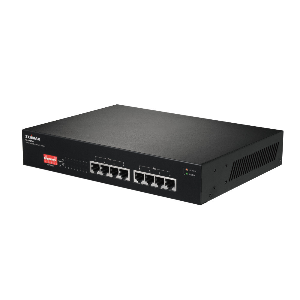 EDISW030703 GS-1008P V2 Switch Gigabit 8p POE (150W) 802.4at