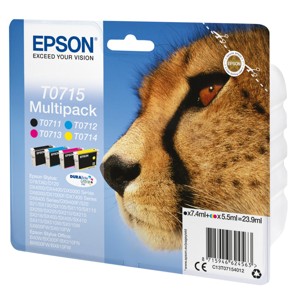 EPSCO010356 Multipack DURABrite T071540 série T071 Noir + 3 couleurs CMJ