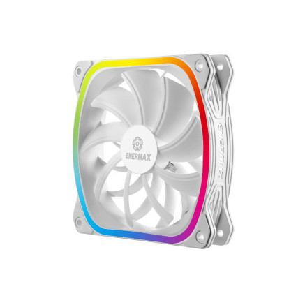 ENEVE033826 ENERMAX SquA RGB White, UCSQARGB12P-W-SG Ventilo Boitier  120mm RGB