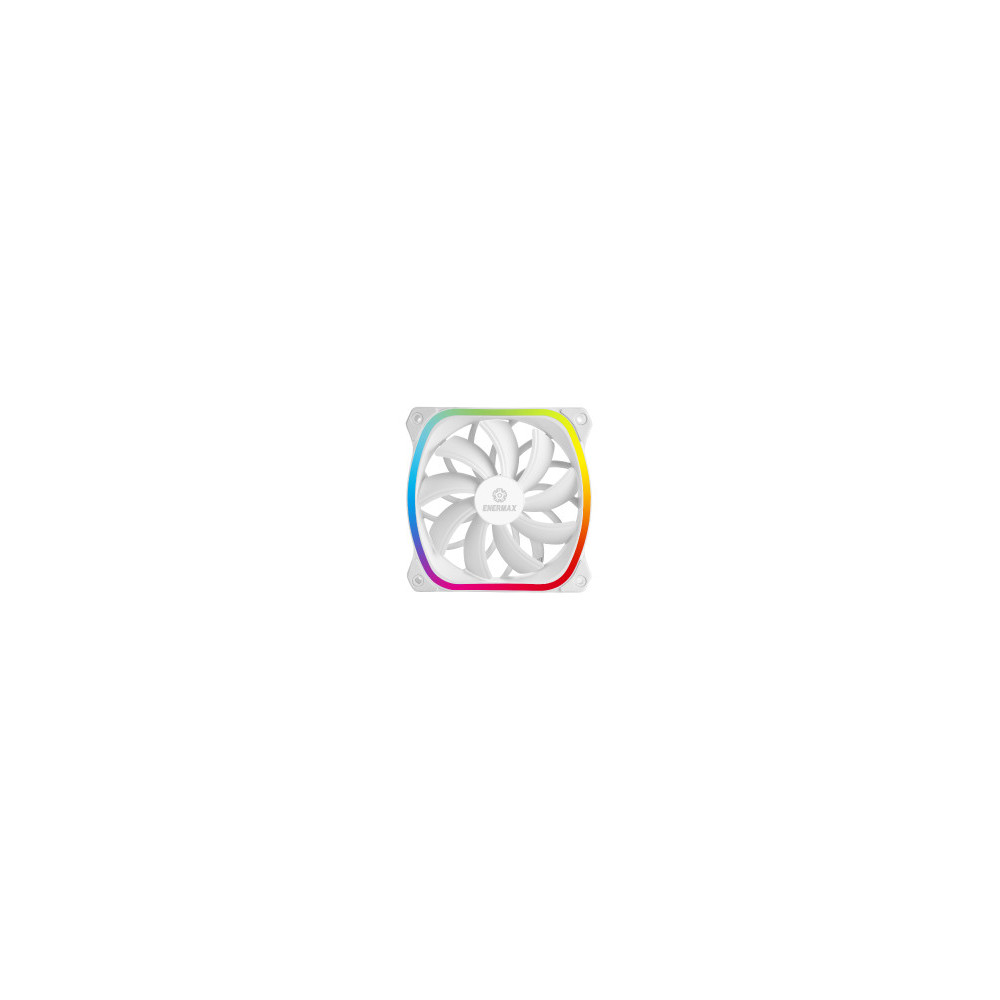 ENEVE033826 ENERMAX SquA RGB White, UCSQARGB12P-W-SG Ventilo Boitier  120mm RGB
