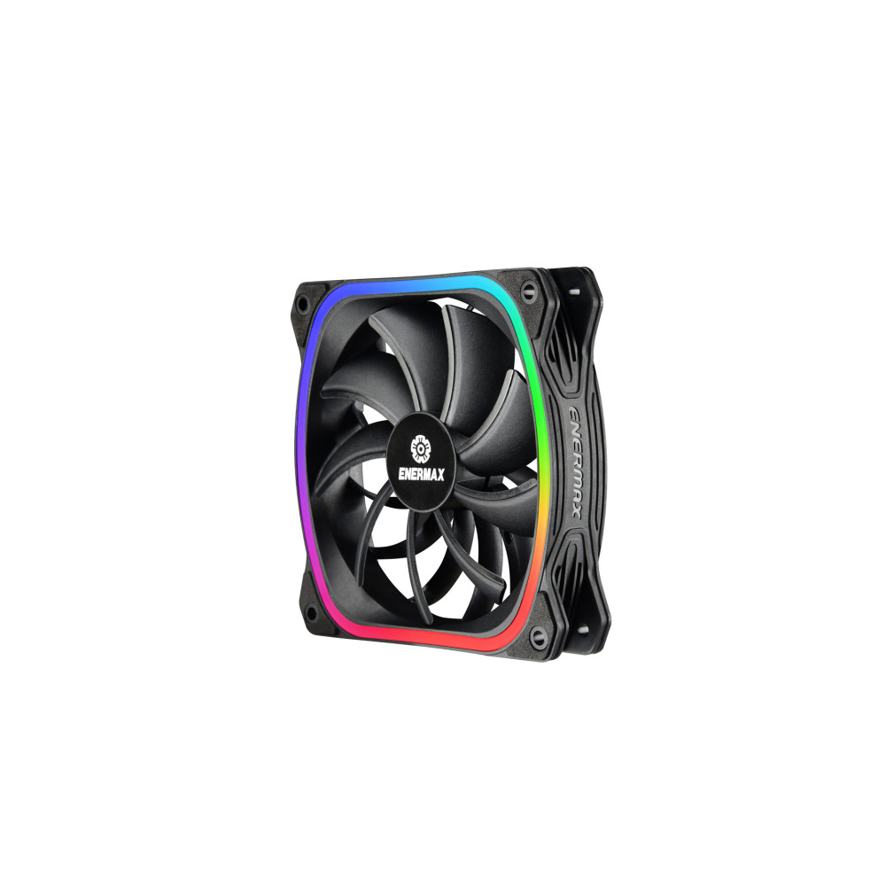 ENEVE033828 ENERMAX SquA RGB Noir, UCSQARGB12P-SG Ventilo Boitier, chassis 120mm RGB