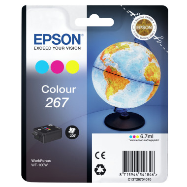 EPSCO034130 Cartouche Epson 267 Couleur pour WorkForce WF-100W