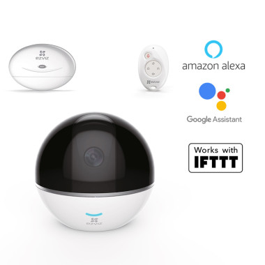 EZVCA030674 DESTOCKAGE EZVIZ C6T(RF edition) + Kit d\'alarmeWhite Cam IP Inter Motorisee Wifi HD 720p IR