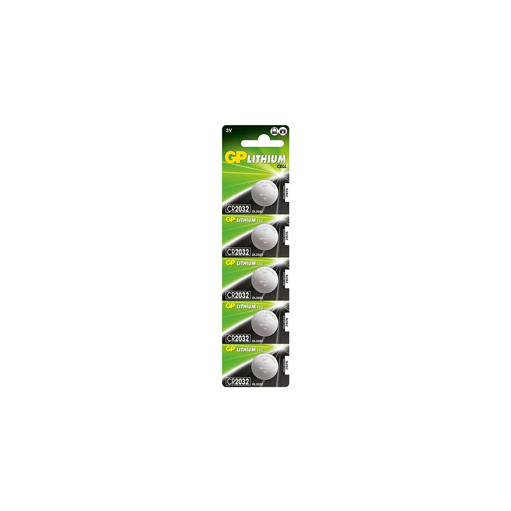 GPBCH005727 Carte 5 piles bouton CR2032 détachables GPBCH005727 Carte 5 piles bouton CR2032 détachables