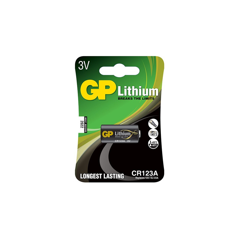 GPBCH007894 CR123A Blister 1 pile Lithium 1300mAh GPBCH007894 CR123A Blister 1 pile Lithium 1300mAh
