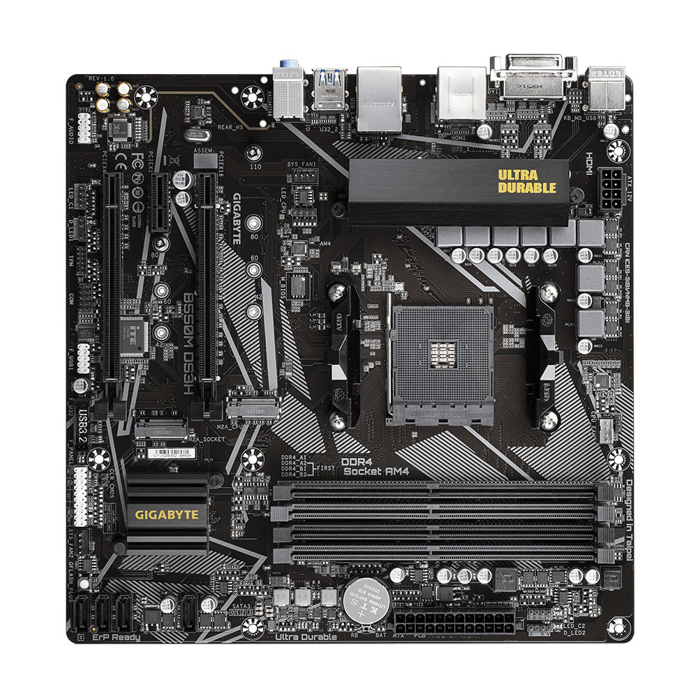 GIGCM036139 GIGABYTE B550M DS3H - MATX - AM4 - B550 - 4DDR4 - DVI - HDMI - 2M.2