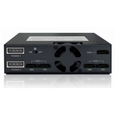 ICYBT021286 Backplane 5.25p pour 2x 2.5p SATA SAS + emp. Lec. Opt. Slim