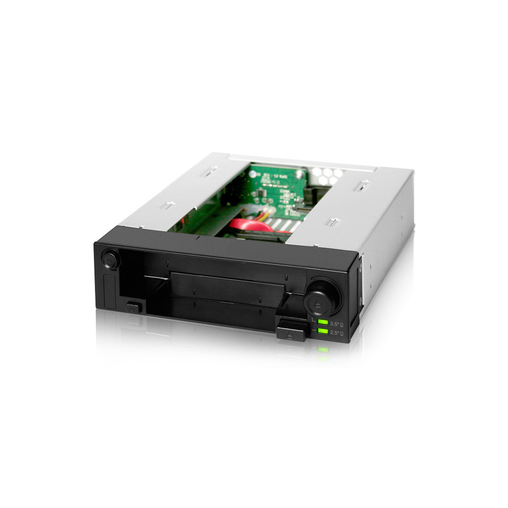 ICYMB021344 DuoSwap Rack amovible pour 1 DD 2.5p + 1 3.5p SATA HotSwap ICYMB021344 DuoSwap Rack amovible pour 1 DD 2.5p + 1 3.5p SATA HotSwap