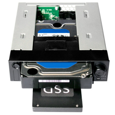 ICYMB021344 DuoSwap Rack amovible pour 1 DD 2.5p + 1 3.5p SATA HotSwap
