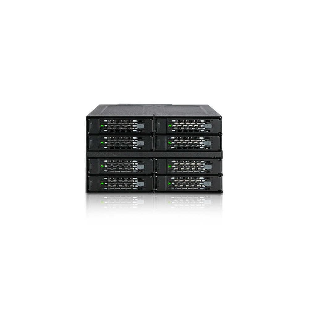 ICYMB035084 MobileRack 5,25p (2x emp) pour 8 x DD 2.5 SAS SATA ICYMB035084 MobileRack 5,25p (2x emp) pour 8 x DD 2.5 SAS SATA