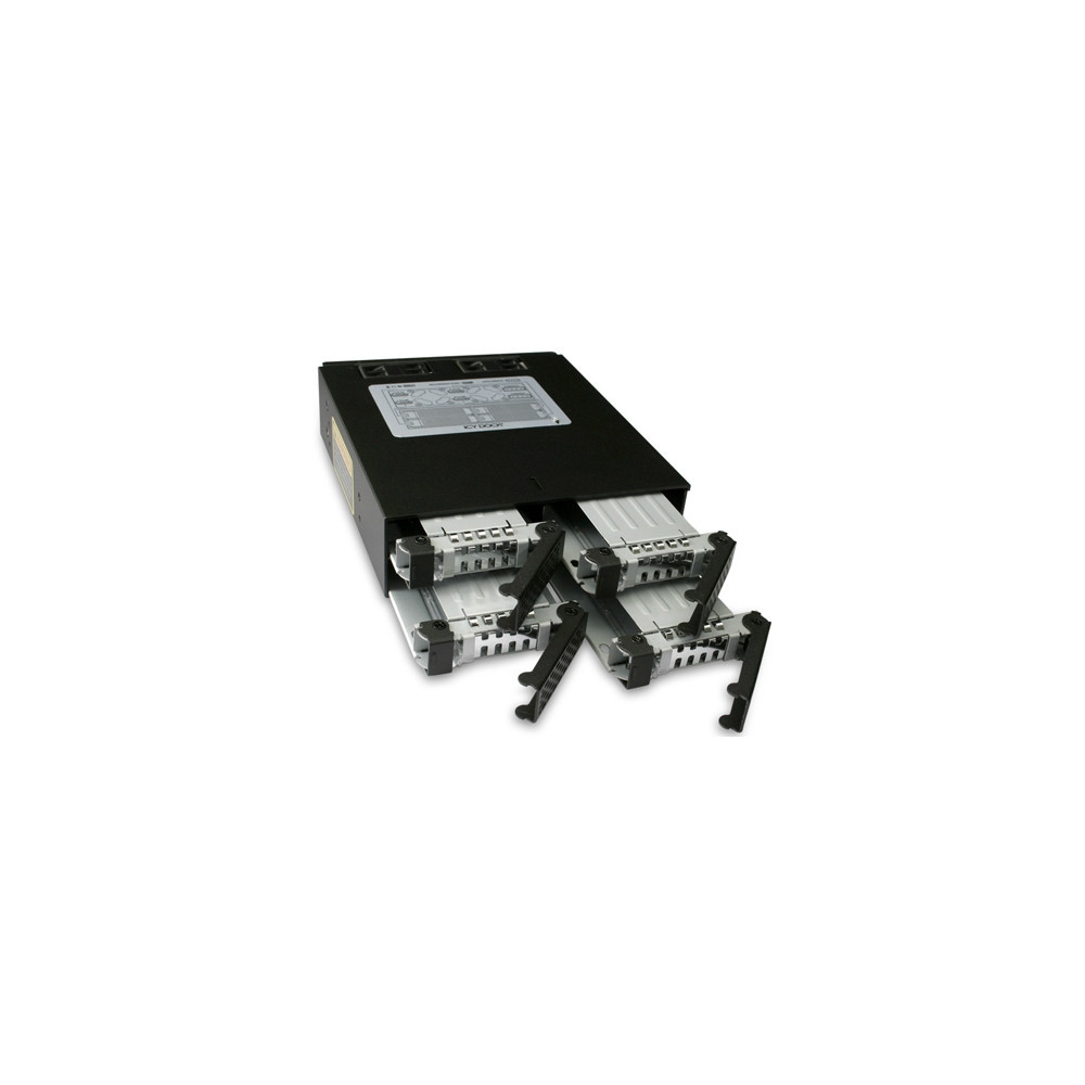 ICYMB027591 Rack amovible métal  pour 4 x DD 2.5 SAS SATA Hot-Swap en 1 x  baie 51 4