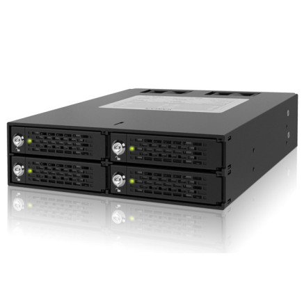 ICYMB027597 Rack amovible métal  pour 4 x DD 2.5 SAS SATA Hot-Swap en 1 x  baie 51 4