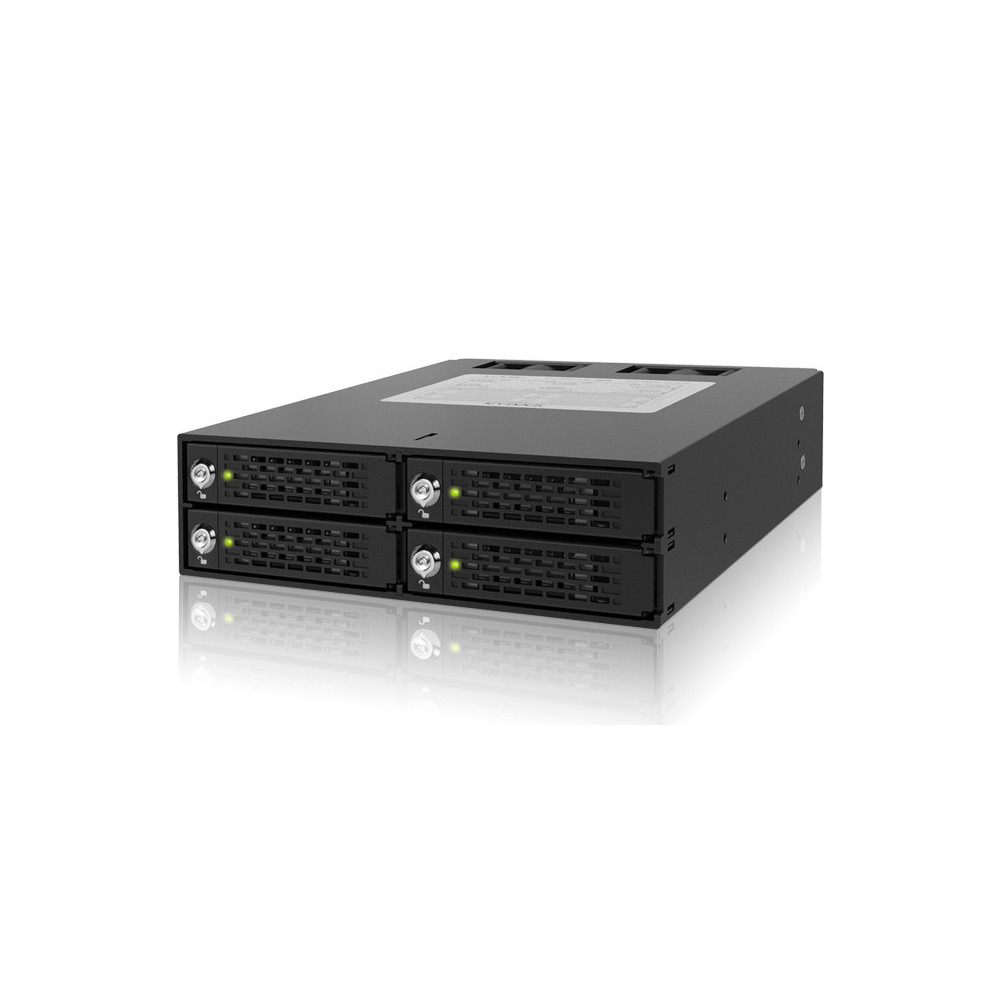 ICYMB027597 Rack amovible métal pour 4 x DD 2.5 SAS SATA Hot-Swap en 1 x baie 51 4 ICYMB027597 Rack amovible métal pour 4 x DD 2.5 SAS SATA Hot-Swap en 1 x baie 51 4
