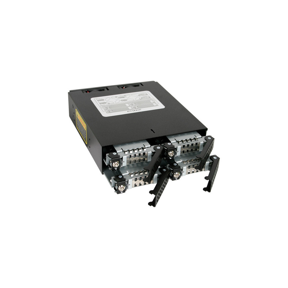 ICYMB027597 Rack amovible métal  pour 4 x DD 2.5 SAS SATA Hot-Swap en 1 x  baie 51 4