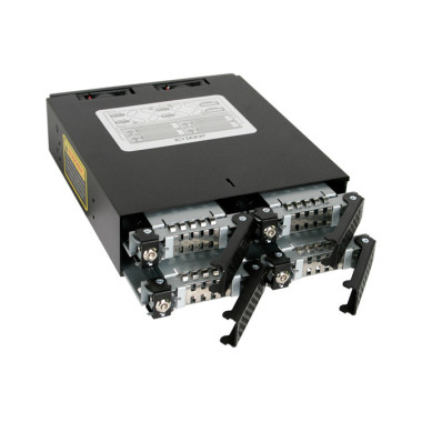 ICYMB027597 Rack amovible métal  pour 4 x DD 2.5 SAS SATA Hot-Swap en 1 x  baie 51 4