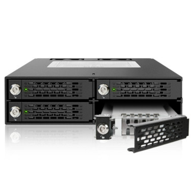 ICYMB027597 Rack amovible métal  pour 4 x DD 2.5 SAS SATA Hot-Swap en 1 x  baie 51 4