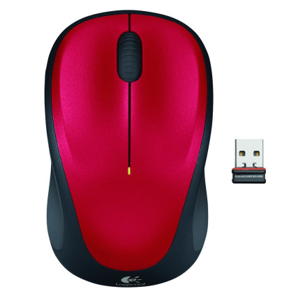 LOGSO017368 M235 Red Wireless Mouse for Notebooks Boîte