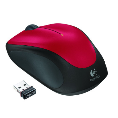 LOGSO017368 M235 Red Wireless Mouse for Notebooks Boîte