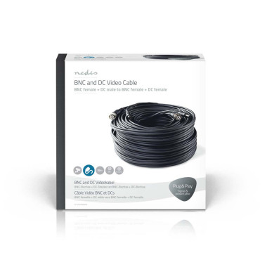 NEDAU032220 Cable coaxial RG59 + alimentation DC 30m