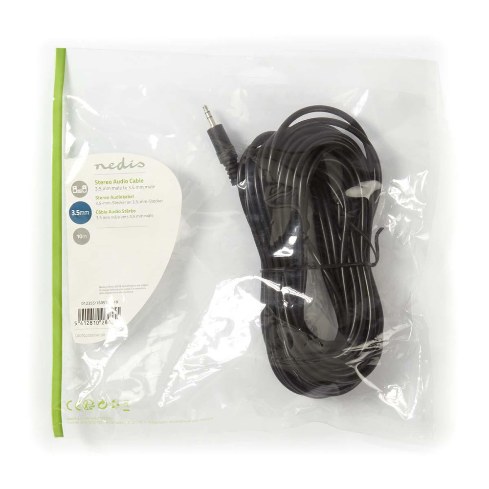 NEDAU033542 Cordon audio Jack stéreo 3.5mm M M 10m