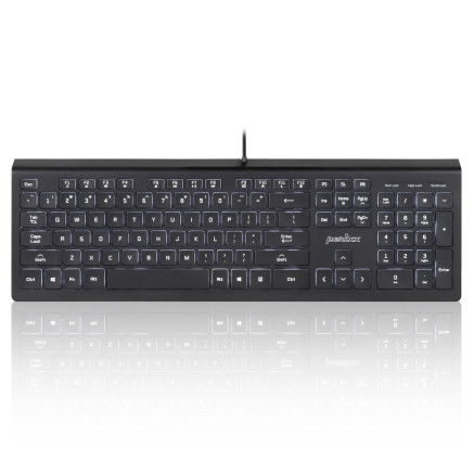 PERCL033148 PERIBOARD-324 Clavier Rétro-éclairé USB + Hub USB intégré