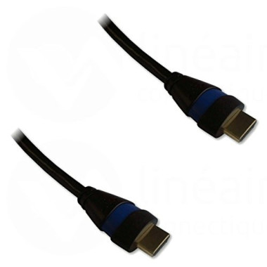 NONVI020918 Cordon HDMI 2.0 Ethernet 3m A-A M-M Noir Bleu