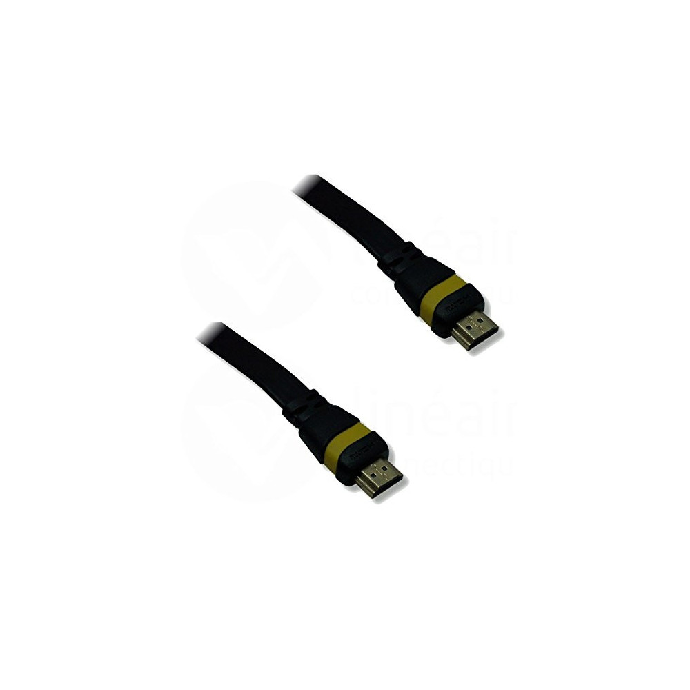 NONVI018058 Cordon Plat HDMI 1.4 Ethernet 10m A-A M-M noir NONVI018058 Cordon Plat HDMI 1.4 Ethernet 10m A-A M-M noir