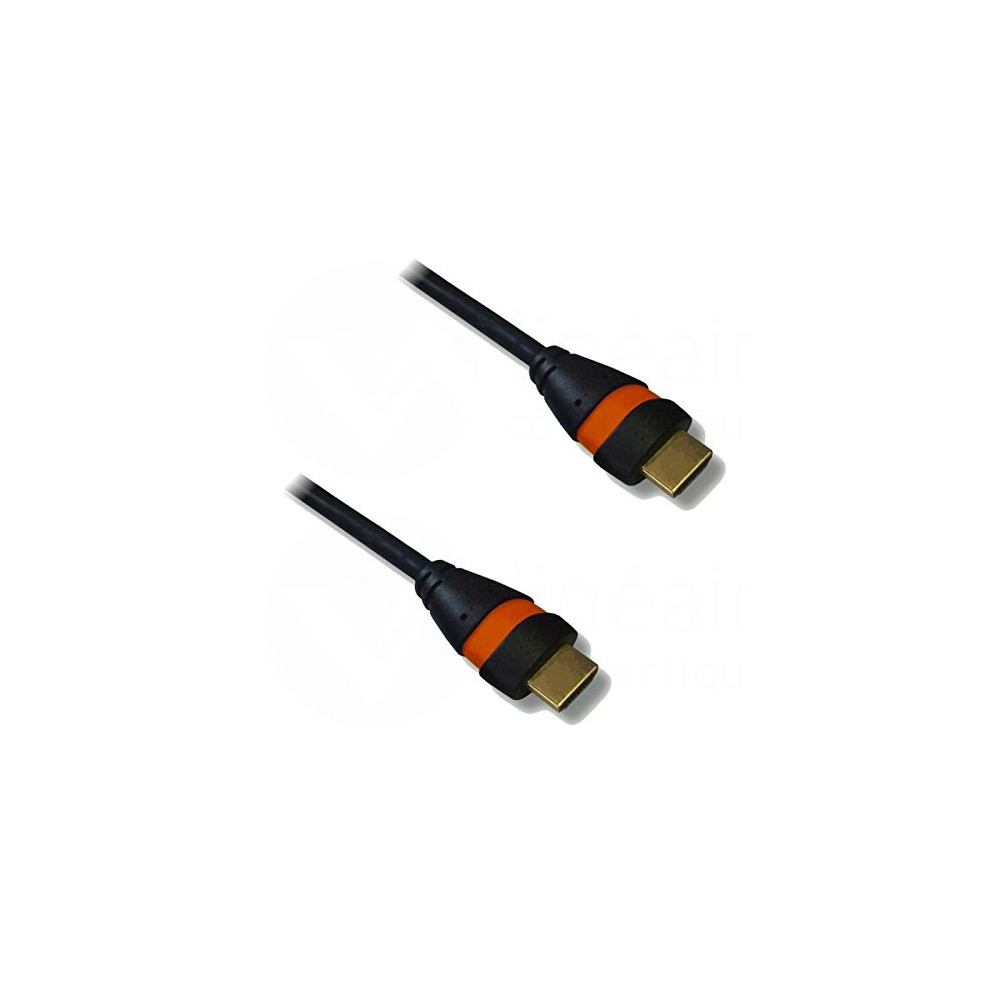 NONVI021862 Cordon HDMI 2.0 Ethernet 1.5m A-A M-M Noir Orange NONVI021862 Cordon HDMI 2.0 Ethernet 1.5m A-A M-M Noir Orange
