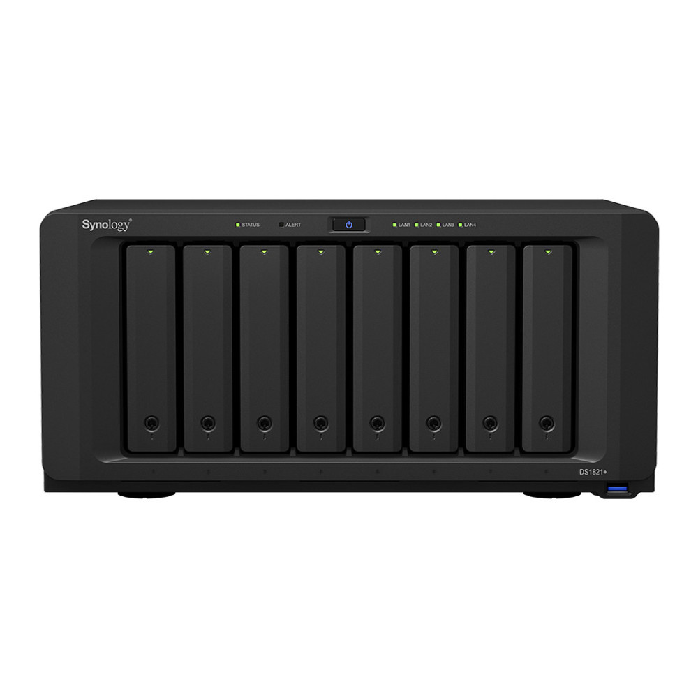 SYNBT036289 DS1821+ Boîtier NAS pour 8 DD 3.5 2.5p 2.2GHz 64bit QuadCore 4Go 4LAN Gb USB3.2