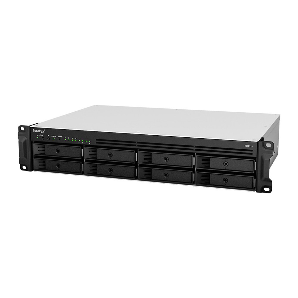 SYNBT036509 RS1221+ Bt NAS Rack 2U pour 8 DD 3.5 2.5p 2.2GHz QCore 4Go 4LAN GbE USB3