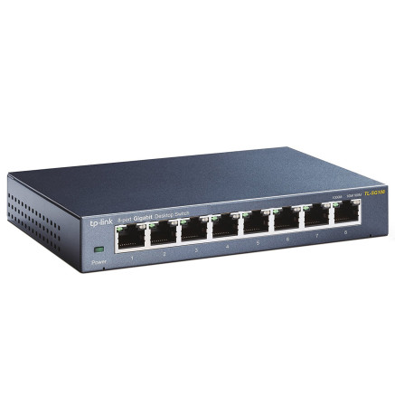 TPLSW028602 TP-LINK Switch de bureau 8 ports 10 100 1000Mbps - Boîtier métal